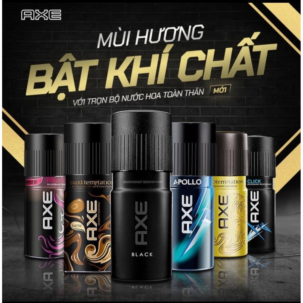 Xịt khử mùi toàn thân nam AXE Black 50ml - Thơm hương mạnh mẽ