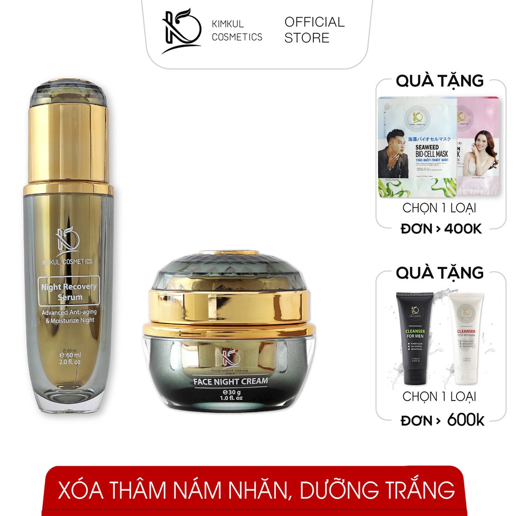 Set chăm sóc da dưỡng trắng giảm lão hóa KimKul giúp dưỡng trắng da xóa nếp nhăn vết thâm xạm