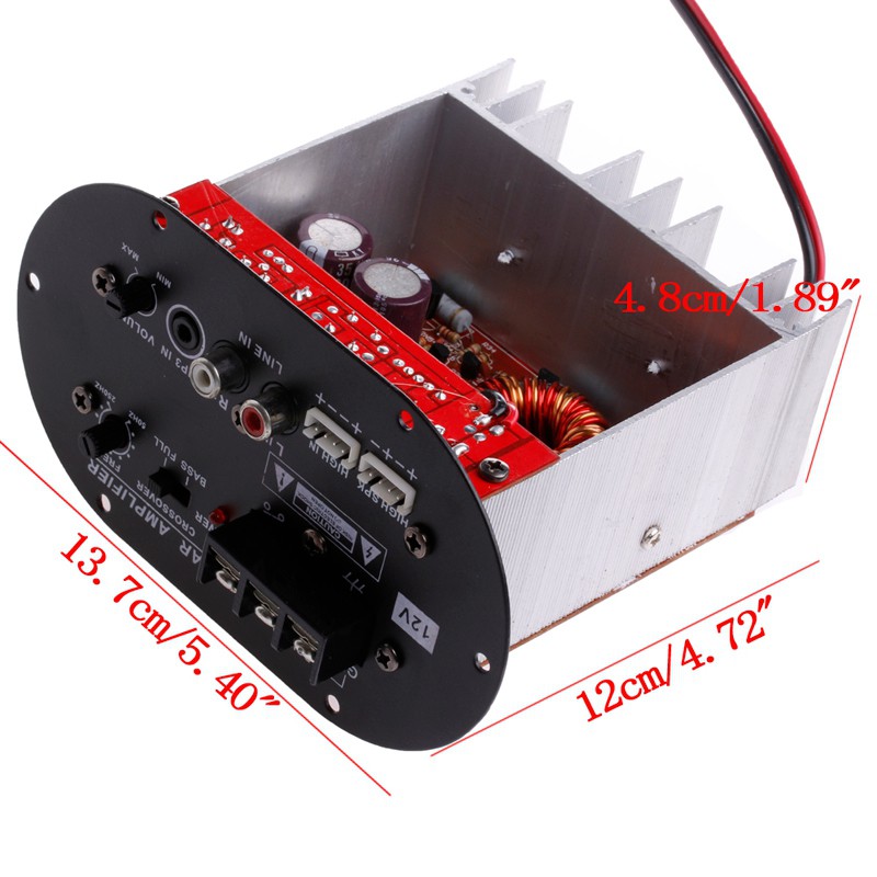 POWER Bảng Mạch Khuếch Đại Âm Thanh Siêu Trầm 12v 120w 8-12 Inch Cho Xe Hơi
