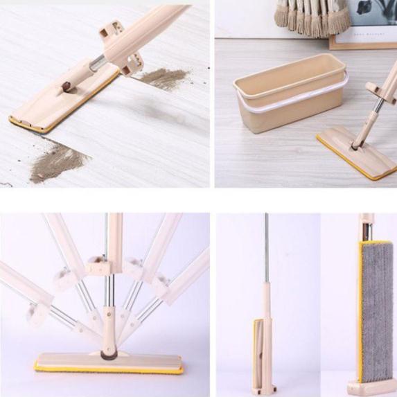 Cây lau nhà tự vắt phẳng thông minh Spin Mop xoay 360 độ - Tặng 1 bông lau -Rẻ nhất