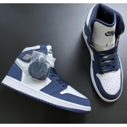 Giày Jodan Xanh Tím Than Cao Cổ , Giày JD1 Xanh navy Cao Cổ Full Box Bill | BigBuy360 - bigbuy360.vn