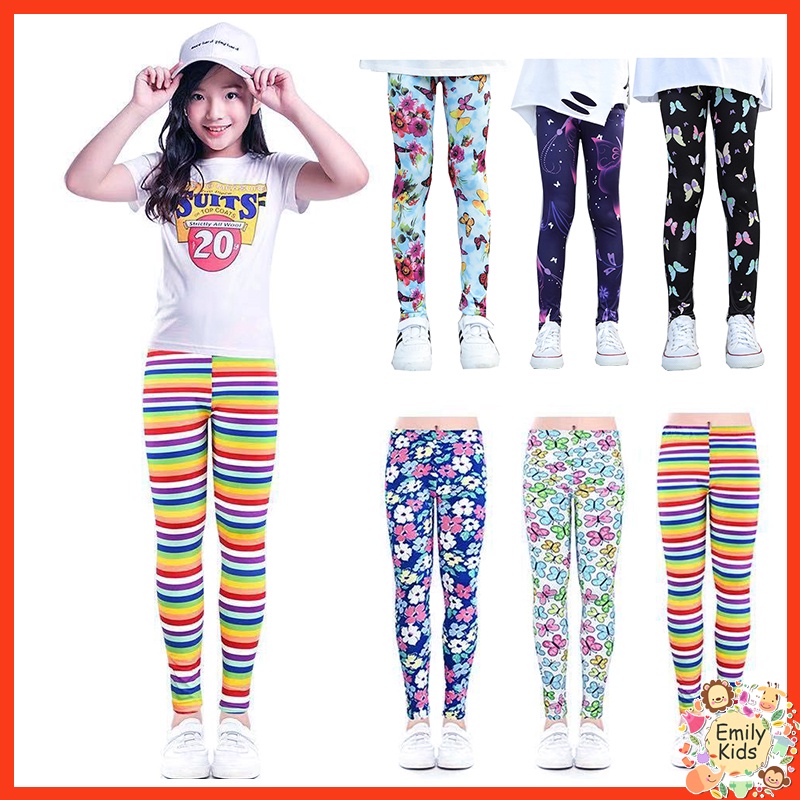 Quần Legging Hoa Dễ Thương Thời Trang Mùa Hè Cho Bé Gái 3-10 Tuổi