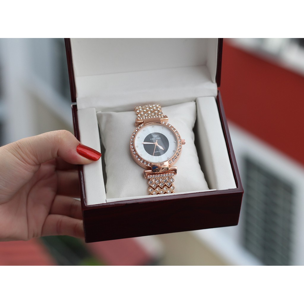 Đồng hồ nữ KING TIME FULL Kim Cương - Mặt To Size Lớn Nổi Bật | BigBuy360 - bigbuy360.vn