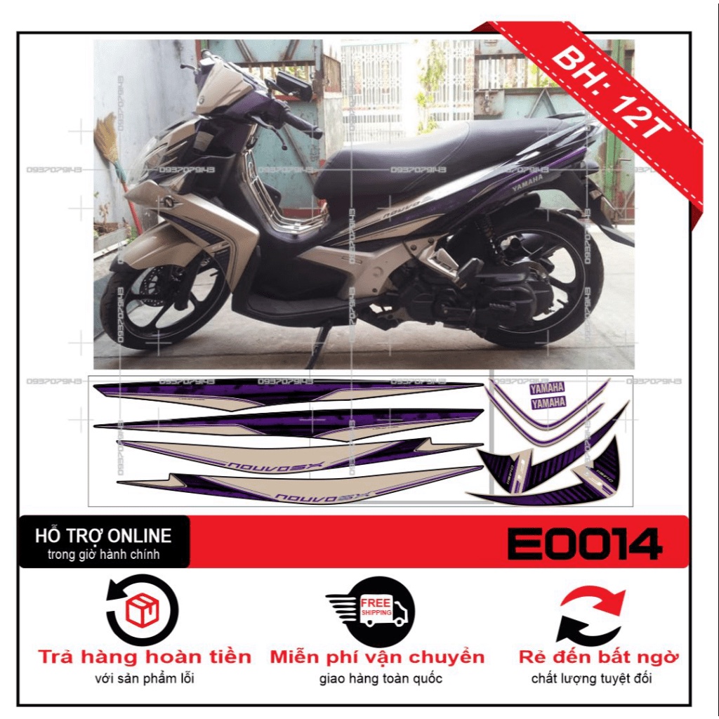 TEM XE NOUVO SX MẪU ZIN -- SHIN DECAL 2