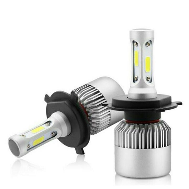 [GIÁ TỐT]  Đèn LED C6 3 tim chân H4, SIÊU SÁNG, đèn led C6 chân H4 (1ĐÔI)