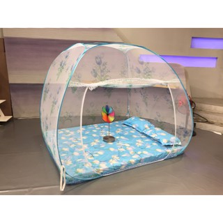 Mùng tự bung đỉnh rộng chống muỗi cao cấp Tmark (Loại tốt siêu dày)