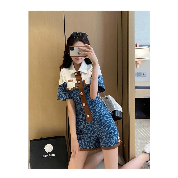 Bộ áo liền quần dáng ôm lưng cao thời trang dành cho nữ