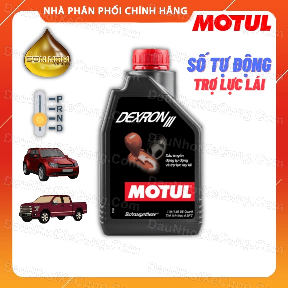 Nhớt Hộp Số Tự Động Trợ Lực Tay Lái Motul Dexron III 1Lit