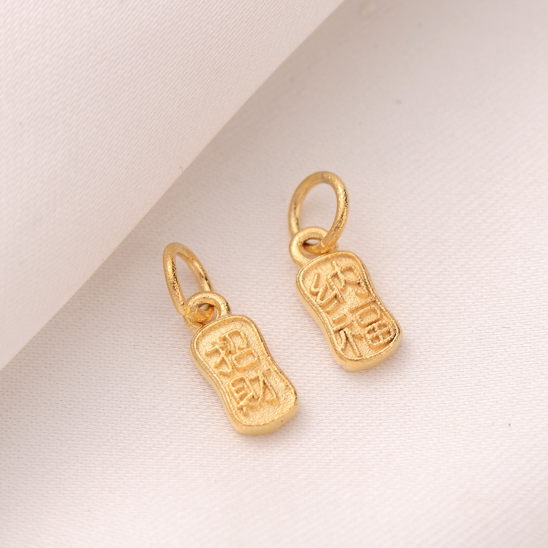 Mặt Dây Chuyền Hình Hạt Đậu Phộng Bằng Đồng Mạ Màu Sắc Thủ Công diy