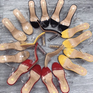 Sandal quai trong gót đá 9p fullbox