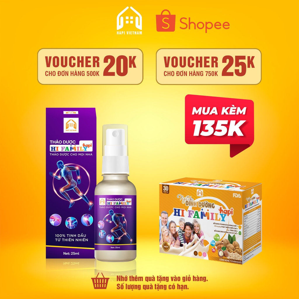 Thảo dược Hi Family - Thảo dược hỗ trợ giảm đau nhức xương khớp