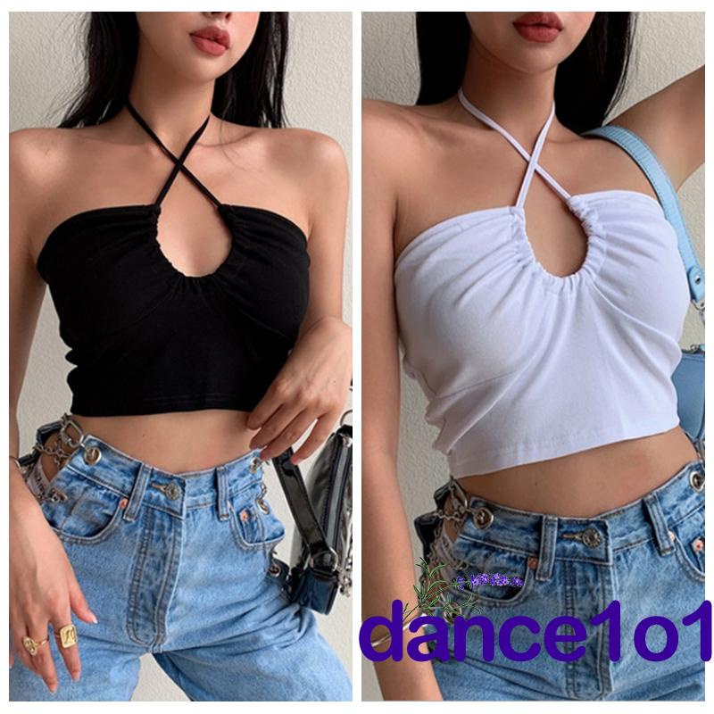 Áo tank top không tay màu sắc đơn giản quyến rũ cho nữ