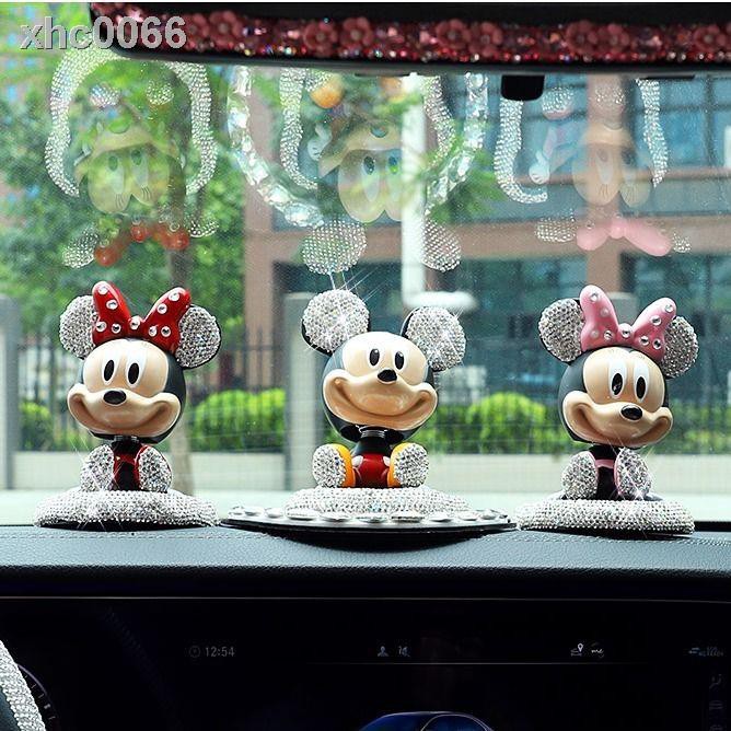 Đồ chơi hình chuột mickey và minnie xinh xắn dùng trang trí nội thất xe hơi