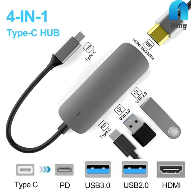 Đầu Chuyển Đổi Cổng Type C Sang Hdmi 4 Trong 1 Chuyên Dụng