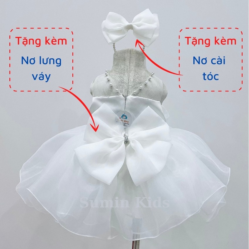 Đầm công chúa bé gái mẫu váy công chúa cho bé gái mã bèo ngực xòe đẹp cho bé yêu SUMIN KIDS