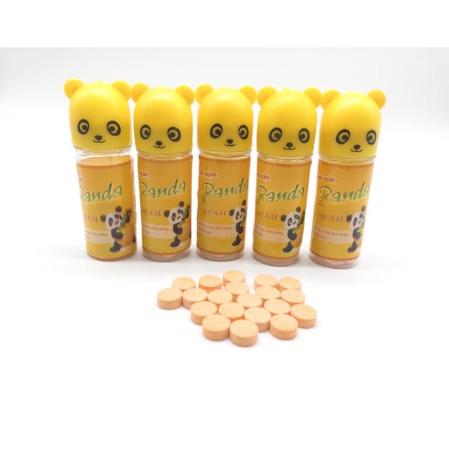 Kẹo ngậm Panda- bổ sung vitamin C cho bé  (lốc 10 chai )