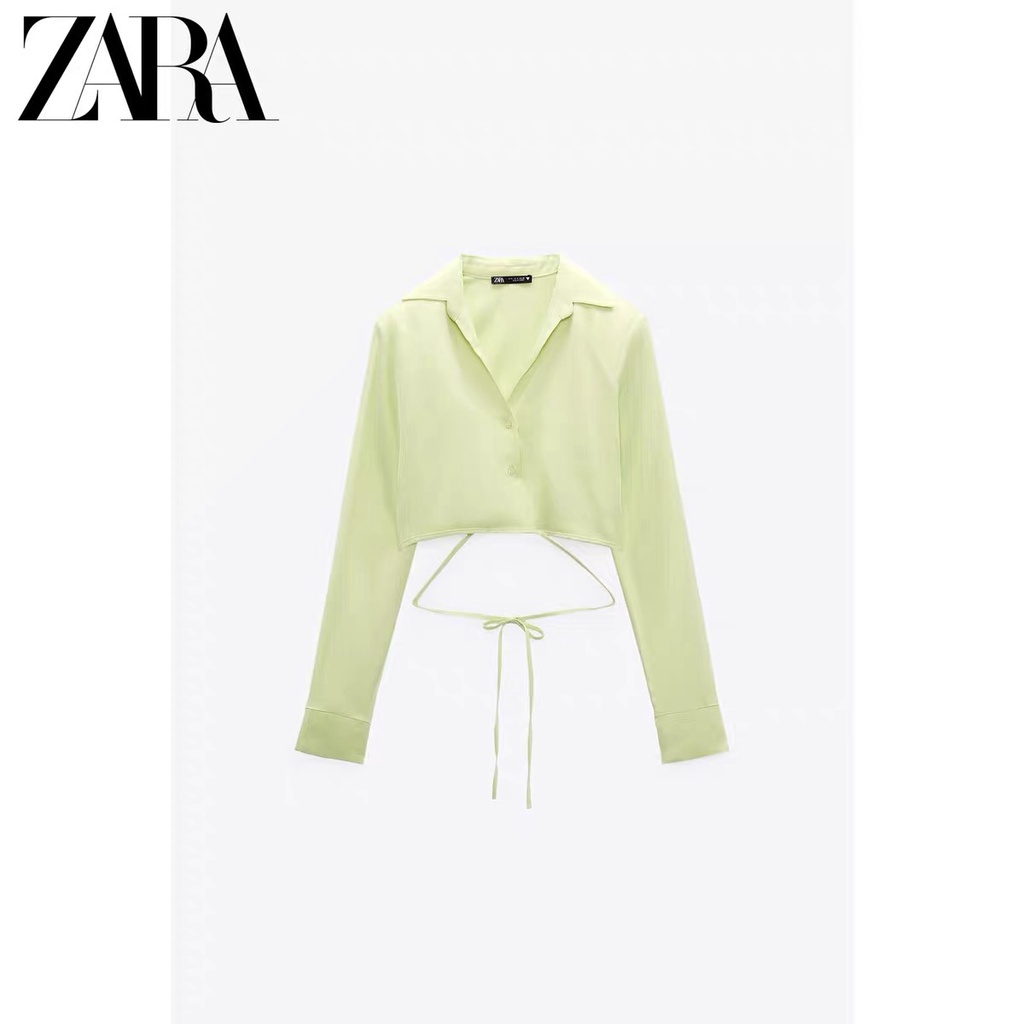Áo Sơ Mi Lụa satin 3 Màu TRF Thời Trang Mùa Xuân ZARA Dành Cho Nữ