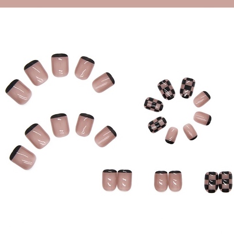 Móng Tay Giả Ngắn Có Thể Tháo Rời Phong Cách Pháp