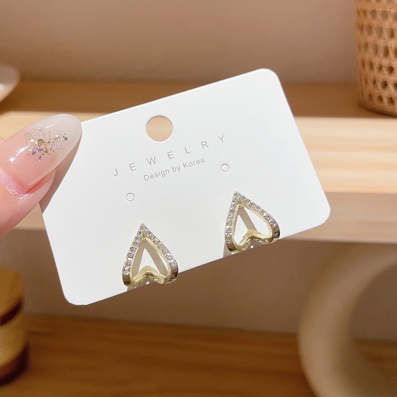 (MớI) Bông Tai HìNh Hoa ĐíNh NgọC Trai Giả Xinh X