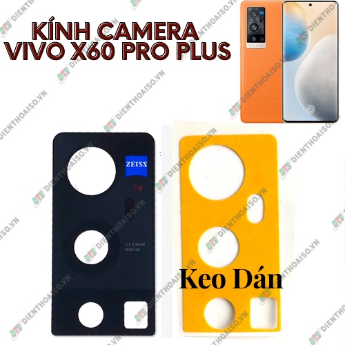 Mặt kính camera vivo x60 pro plus có sẵn keo dán