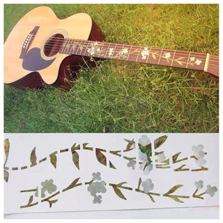 Miếng dán trang trí đàn Guitar hình hoa và chim