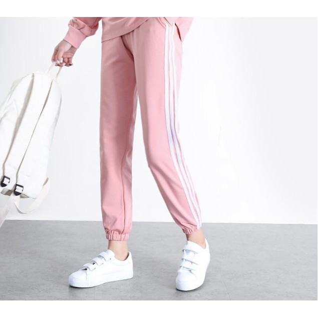 Quần Hồng Candy 3 Sọc Ulzzang Unisex 1hitshop