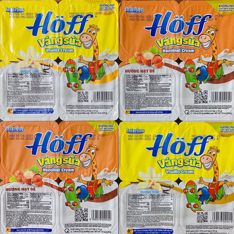 Váng sữa, sữa chua hoff đủ vị