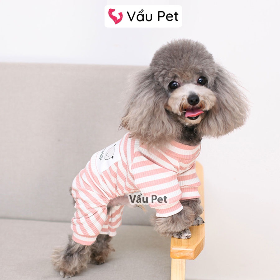 Áo cho chó mèo Pijama vải mềm - Quần áo cho chó poodle, con, lớn, mèo, thú cưng Vẩu Pet Shop