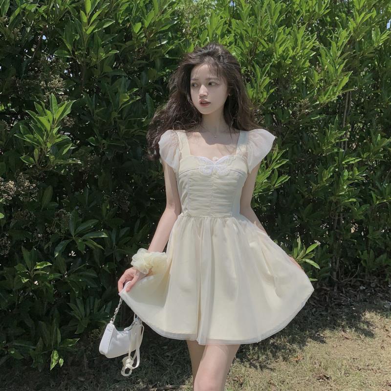 Đầm Chữ A Ngắn Ôm Eo Thời Trang Hàn Quốc Hàng Mới Dành Cho Nữ