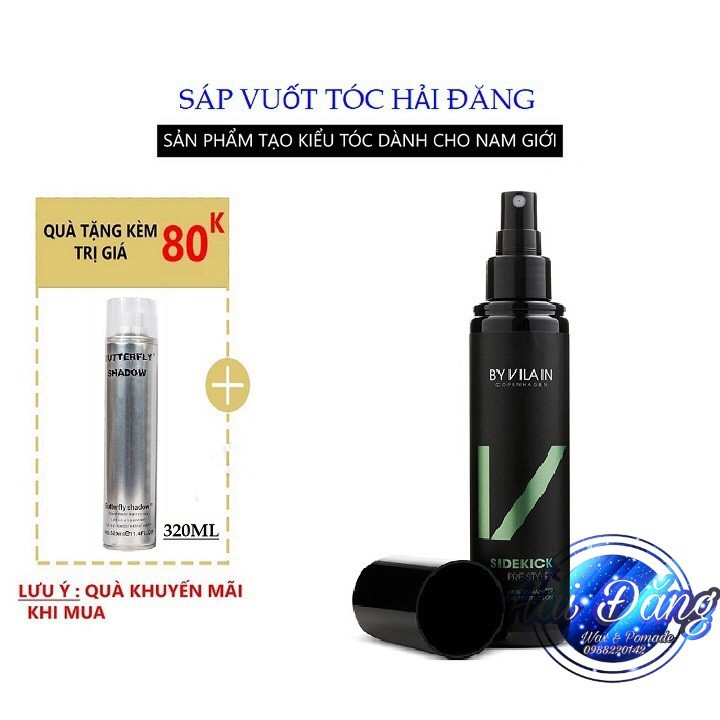 [CHÍNH HÃNG] [MUA 1 TẶNG 1] Xịt Dưỡng Tóc Tạo Phồng By Vilain Sidekick + Tặng Gôm BUTTERFLY 320ml