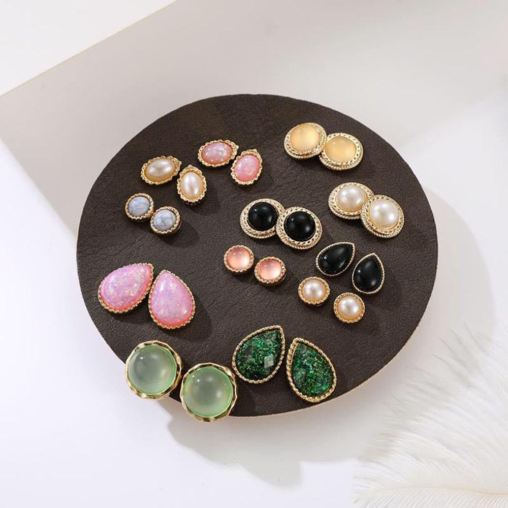 Qqmall Khuyên Tai Dạng Nụ Dự Tiệc Cưới Cho NữHoa Baroque Trang Trí|Phụ Kiện Thời Trang Dễ Thương Bắt Mắt