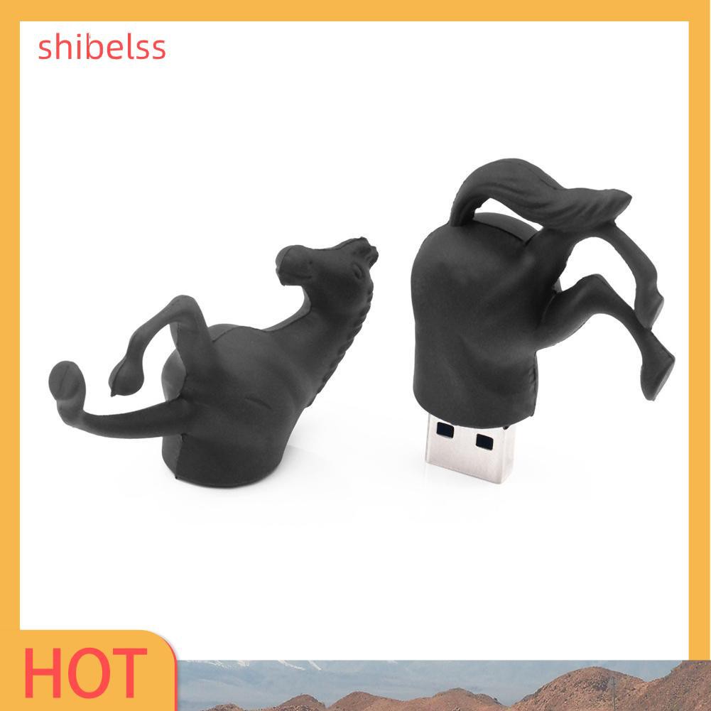 Usb 2.0 Shibelsss Hình Chú Ngựa Đen Cho Laptop / Máy Tính