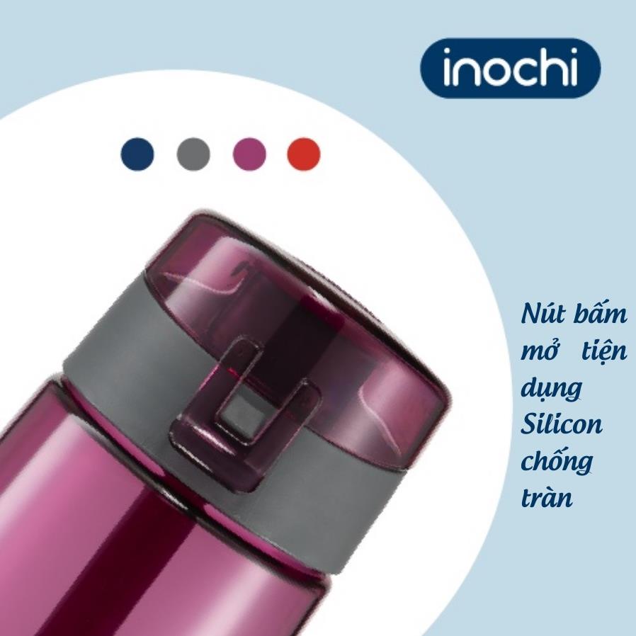 Bình nước thể thao INOCHI Kita Active chất liệu nhựa nguyên sinh an toàn làm bình nước tập gym đi học đi làm (500-700ml)