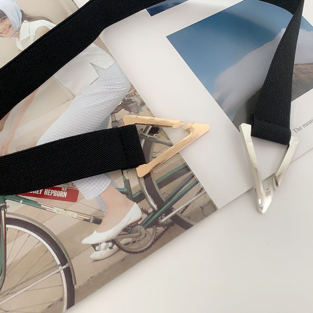 Thắt Lưng Vải Canvas Mỏng Khóa Kim Loại Hình Tam Giác Nhiều Màu Sang Trọng Cho Nữ