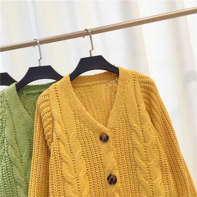 [FREESHIP TỪ 50K] ÁO KHOÁC LEN VẶN THỪNG 3 NÚT DÀY NGẮN ULZZANG STYLE