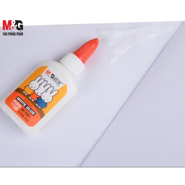 Keo sữa M&amp;G-40 ml-nắp 2 màu đỏ, vàng có hình thỏ dễ thương-MF7201-1 chai