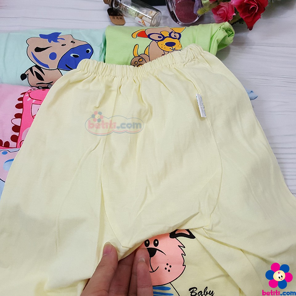 Quần Dài Sơ Sinh Đáp Đũng Đóng Bỉm Hằng Trang Cotton Cho Bé