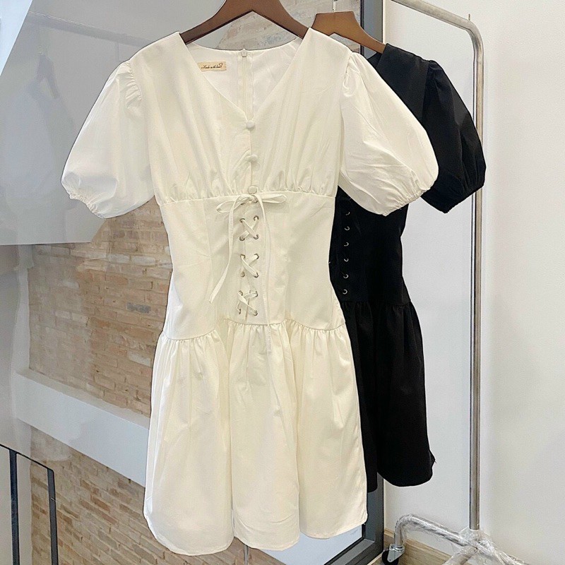 Đầm Kiểu CHICHI DRESS thiết kế chiết eo độc lạ form chuẩn tôn dáng chất liệu kaki thun hàn quốc