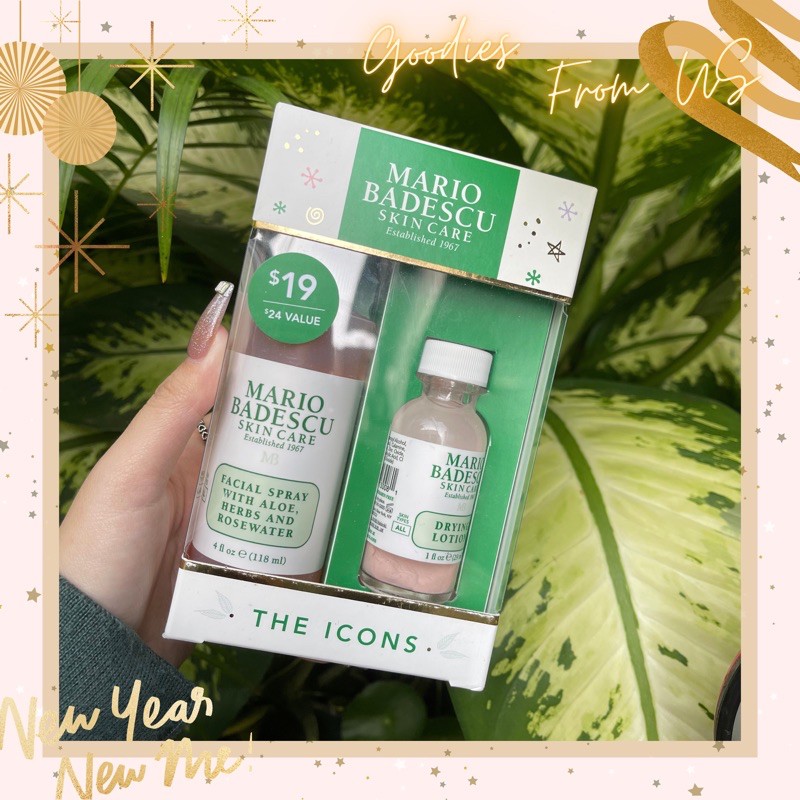 Set chấm mụn Mario Badescu Drying Lotion &amp; Rose Set SALE 40%