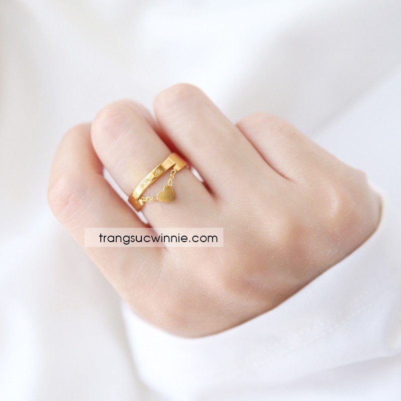 Nhẫn nữ titan tim min VG
