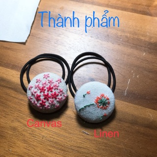Set nguyên liệu cột tóc handmade tự thêu làm quà tặng ý nghĩa độc đáo