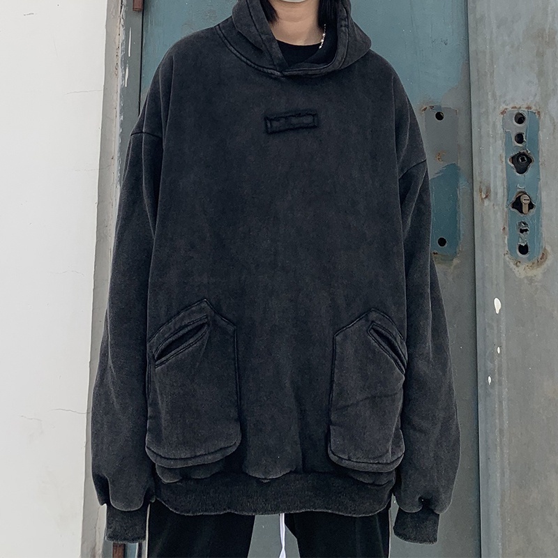 Áo hoodie nam form rộng, áo hoodie nữ form rộng màu đen mặc nhà đi chơi thời trang hàn quốc học sinh | BigBuy360 - bigbuy360.vn