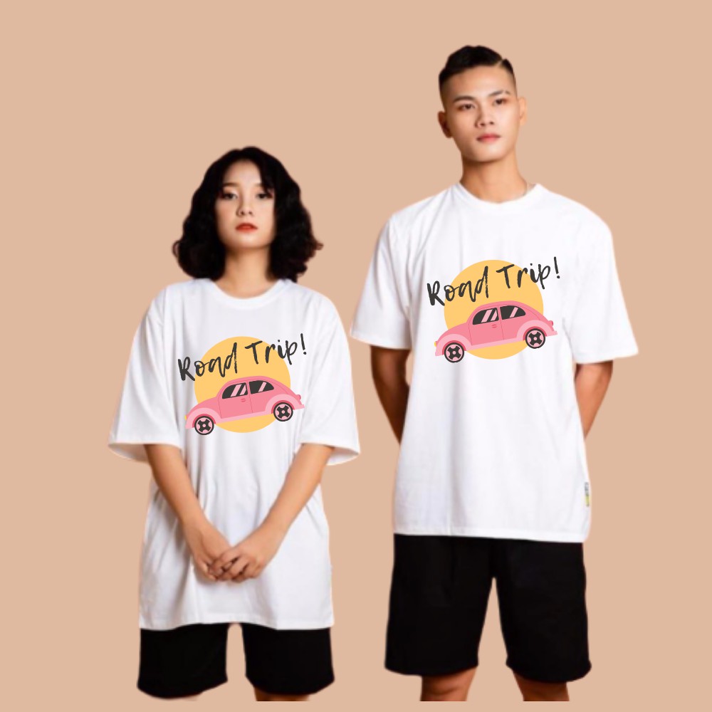 Áo thun Form Rộng Classy (Local Brand) In chữ ROAD TRIP , chất liệu thun co giãn 4 chiều