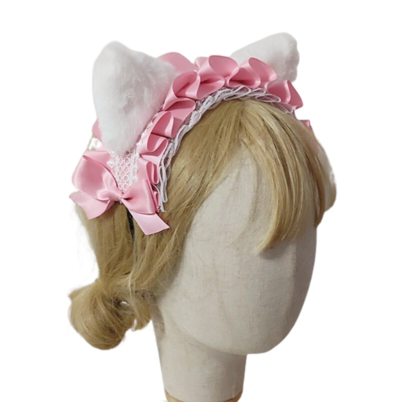 Băng Đô Nơ Tai Mèo Phong Cách Lolita Đáng Yêu