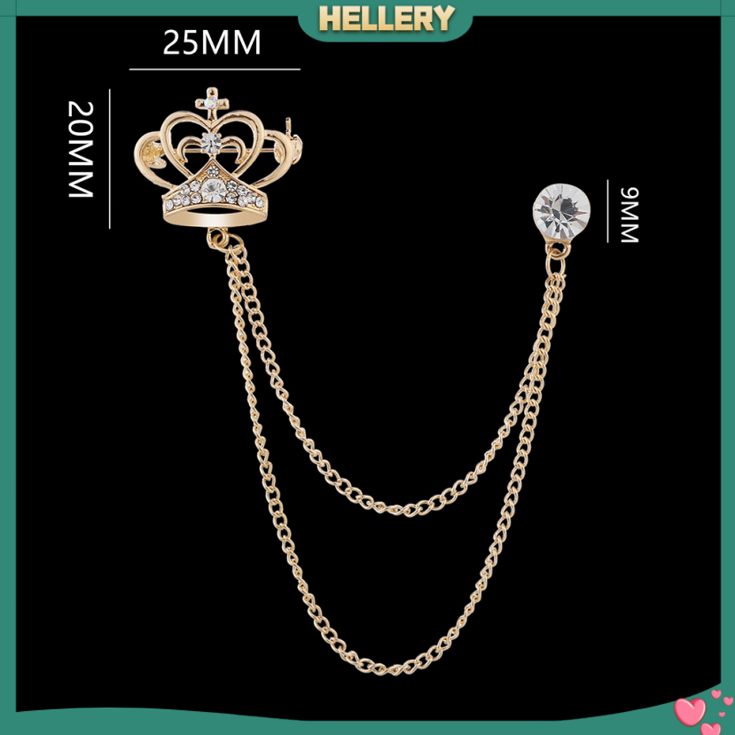 Cài Áo Hình Vương Miện Đính Đá Thời Trang Cho Nam