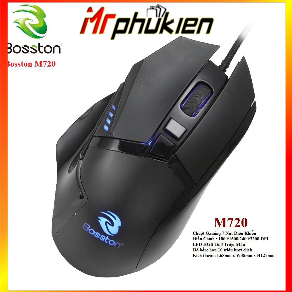 CHUỘT MÁY TÍNH CÓ DÂY BOSSTON GAMING 720M - MrPhukien