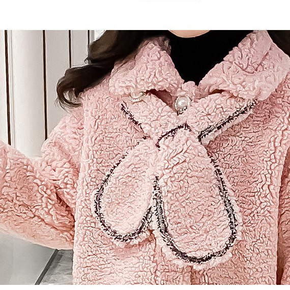 Áo khoác lông cừu bé gái size 16-42kg AK01