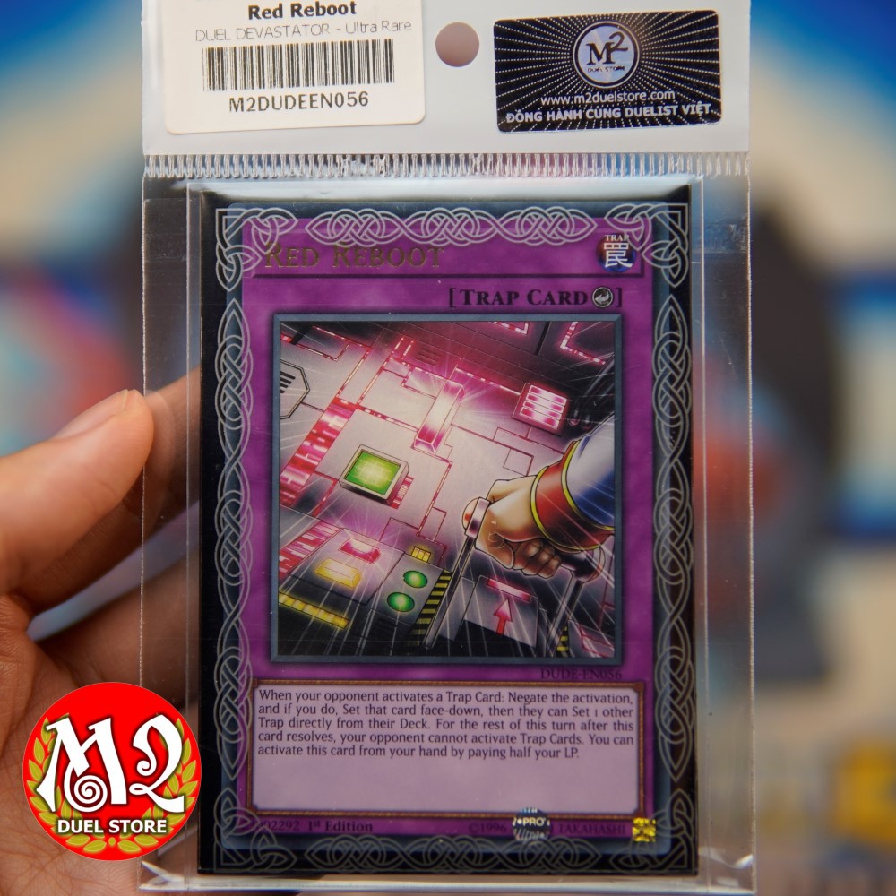 Thẻ bài yugioh DUDE-EN056	Red Reboot - Ultra Rare -  Bảo quản M2SCCQ-LITE