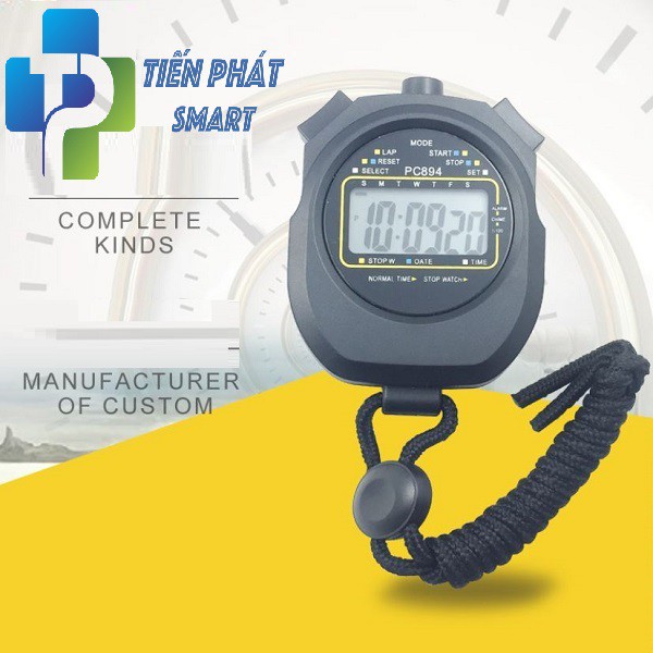 [Mã 12MINI10 giảm 30K đơn 99K] Đồng hồ bấm giây, bấm giờ thể thao 2 láp PC894 chính hãng giá rẻ nhất Tienphatsmart