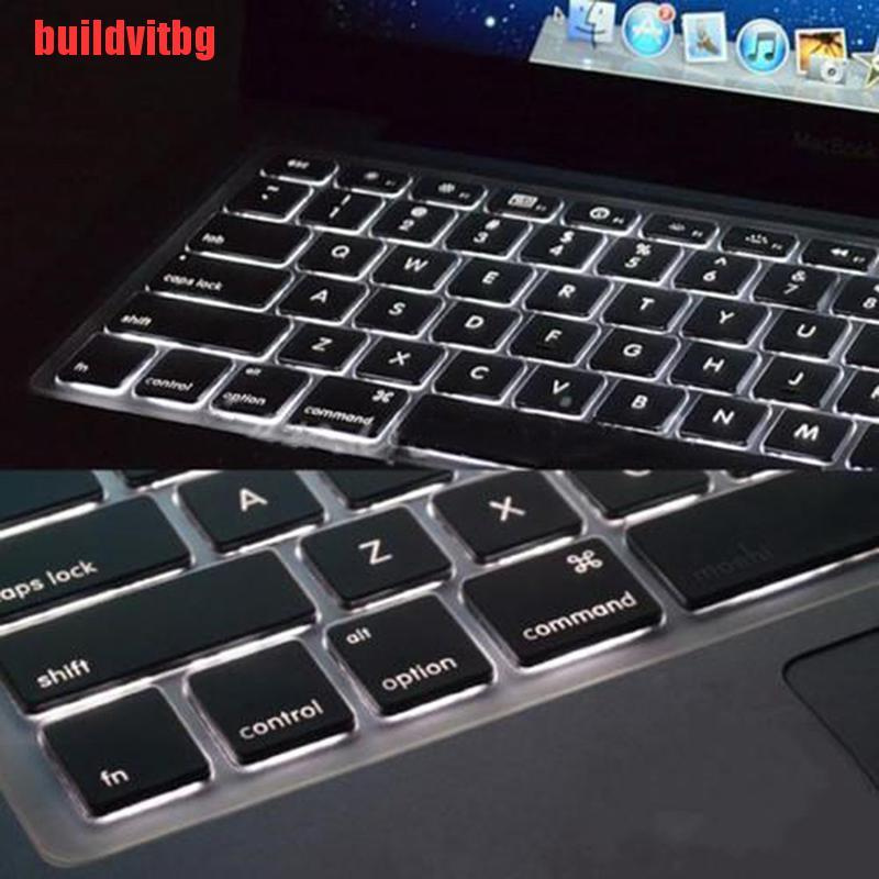 {buildvitbg}Thin Clear TPU Keyboard Cover Skin Protector for Macbook Pro 13 15 Retina GVQ